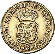 2 Escudos - Felipe V Madrid, Spain, 1730-1734 reverse image