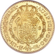 2 Escudos - Carlos IV reverse image
