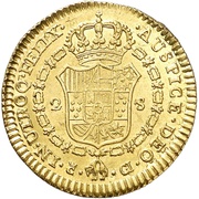 2 Escudos - Fernando VII draped bust, Spain, 1809-1811 reverse image