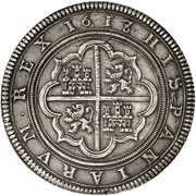 50 Reales "Cincuentin" - Felipe III, Spain, 1617-1620 reverse image