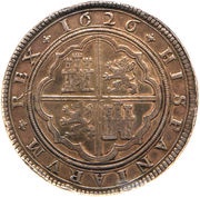50 Reales "Cincuentin" - Felipe IV, Spain, 1622-1659 reverse image