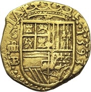 4 Escudos - Felipe II obverse image