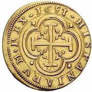 4 Escudos - Felipe IV milled, Spain, 1651-1655 reverse image