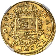 4 Escudos - Carlos II Segovia,milled obverse image