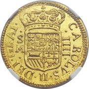 4 Escudos - Carlos II Seville obverse image