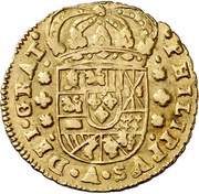 4 Escudos - Felipe V Seville,4 in reverse obverse image