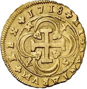 4 Escudos - Felipe V Seville,4 in reverse, Spain, 1701-1718 reverse image