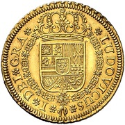 4 Escudos - Luis I obverse image