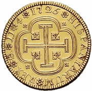 4 Escudos - Felipe V Cuenca, Spain, 1725 reverse image
