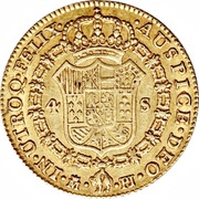 4 Escudos - Carlos III, Spain, 1772-1785 reverse image