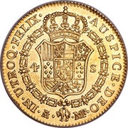 4 Escudos - Carlos IV, Spain, 1788-1803 reverse image