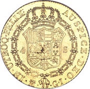 4 Escudos - Fernando VII, Spain, 1814-1824 reverse image