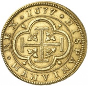 8 Escudos - Felipe IV milled, Spain, 1627-1652 reverse image