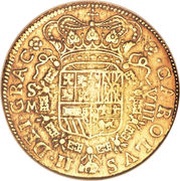 8 Escudos - Carlos II Seville obverse image