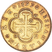 8 Escudos - Carlos II Seville, Spain, 1699-1700 reverse image