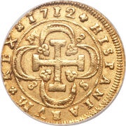 8 Escudos - Felipe V Seville,1st type, Spain, 1701-1719 reverse image