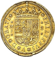8 Escudos - Felipe V Madrid obverse image