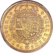 8 Escudos - Felipe V Madrid obverse image