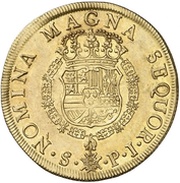 8 Escudos - Fernando VI armored reverse image
