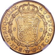 8 Escudos - Fernando VII, Spain, 1814-1820 reverse image