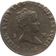 2 Maravedis - Isabel II obverse image