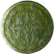4 Maravedis - Fernando VII small head reverse image
