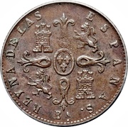 4 Maravedis - Isabel II, Spain, 1837-1855 reverse image