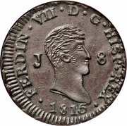 8 Maravedis - Fernando VII Jubia,1st portrait obverse image