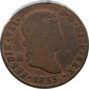 8 Maravedis - Fernando VII 2nd portrait obverse image