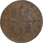 8 Maravedis - Fernando VII Segovia,Constitutional, Spain, 1822-1823 reverse image