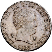 8 Maravedis - Fernando VII Jubia,Constitutional obverse image