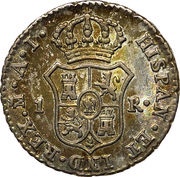 1 Real - Jose I Bonaparte, Spain, 1812-1813 reverse image
