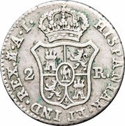 2 Reales - Jose I Bonaparte, Spain, 1811-1813 reverse image