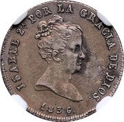 2 Reales - Isabel II obverse image