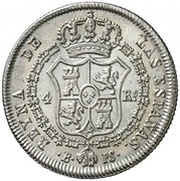 4 Reales - Isabel II CONSTITUCION reverse image