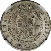 4 Reales - Isabel II CONST reverse image