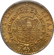 80 Reales - Fernando VII, Spain, 1822-1823 reverse image
