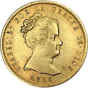 80 Reales - Isabel II DIOS obverse image