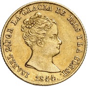 80 Reales - Isabel II Small head obverse image