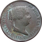 10 Centimos de Real - Isabel II obverse image