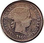 2 Reales - Isabel II obverse image