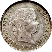 4 Reales - Isabel II obverse image