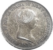 20 Reales - Isabel II obverse image