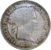 20 Reales - Isabel II obverse image
