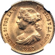 40 Reales - Isabel II obverse image