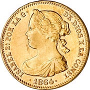 100 Reales - Isabel II obverse image