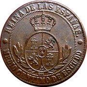 ½ Centimo de Escudo - Isabel II reverse image