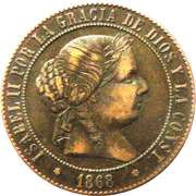 5 Centimos de Escudo - Isabel II obverse image