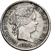 10 Centimos de Escudo - Isabel II obverse image