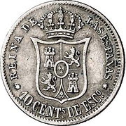 10 Centimos de Escudo - Isabel II reverse image